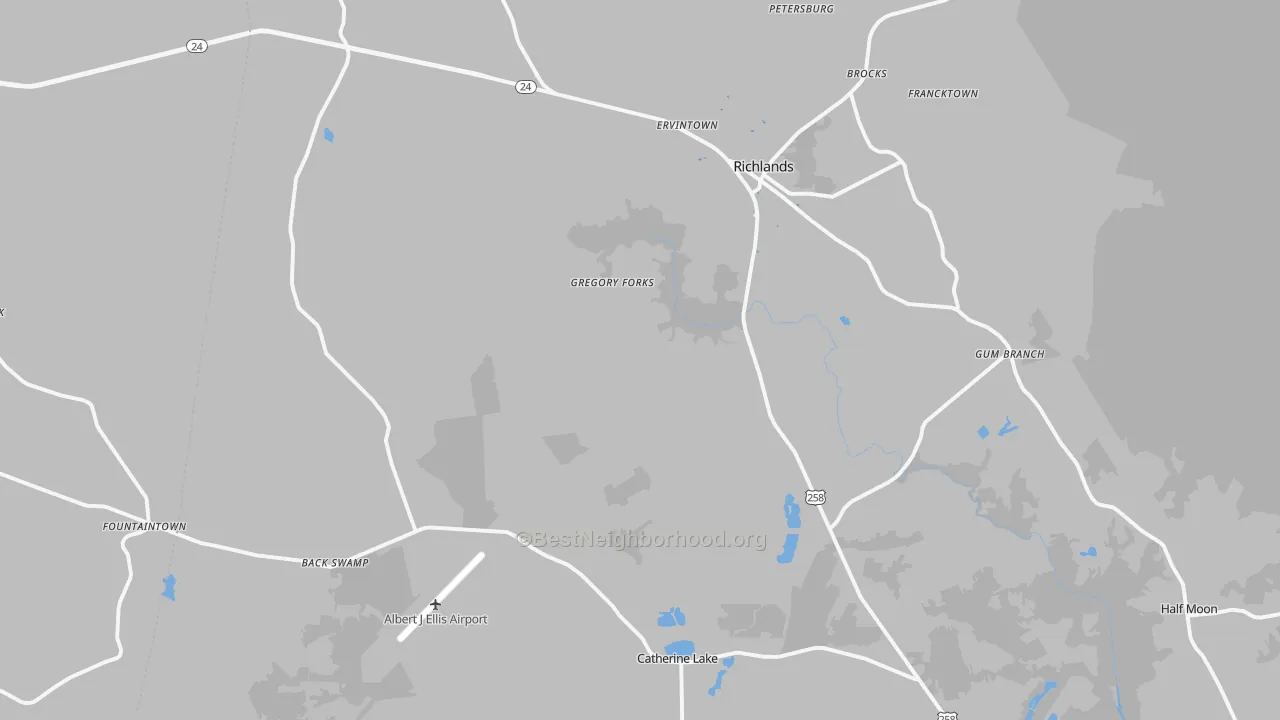 Transit Grade map of 28574, NC