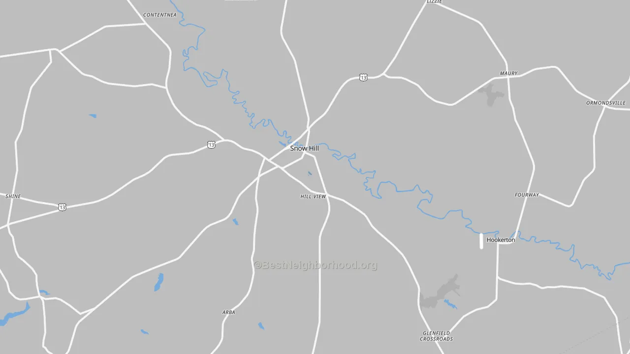 Transit Grade map of 28580, NC