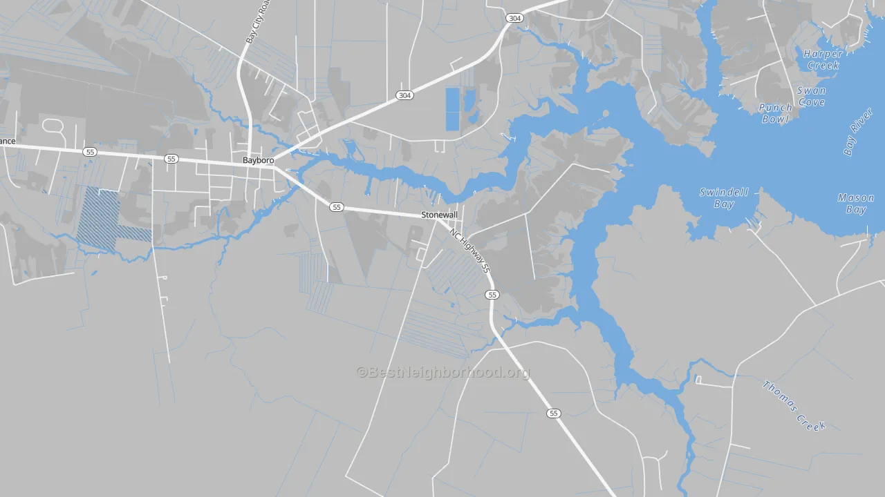 Transit Grade map of 28583, NC