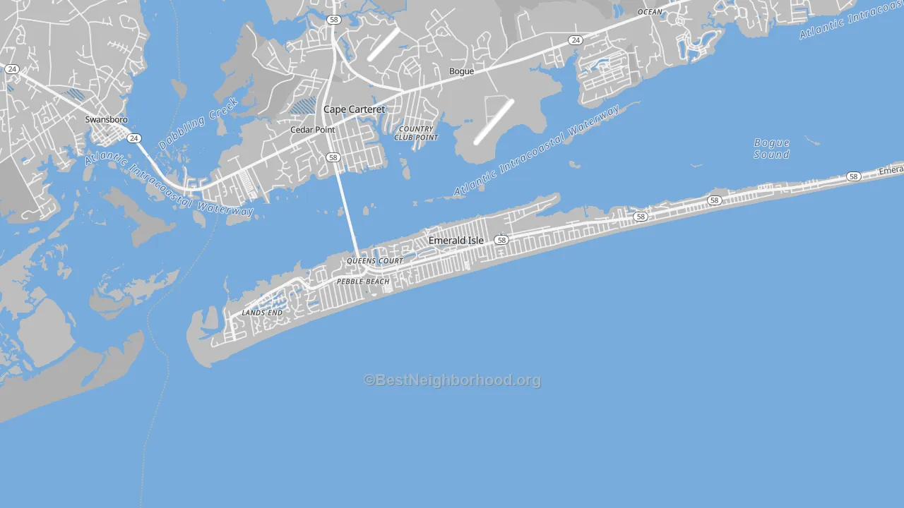 Transit Grade map of 28594, NC
