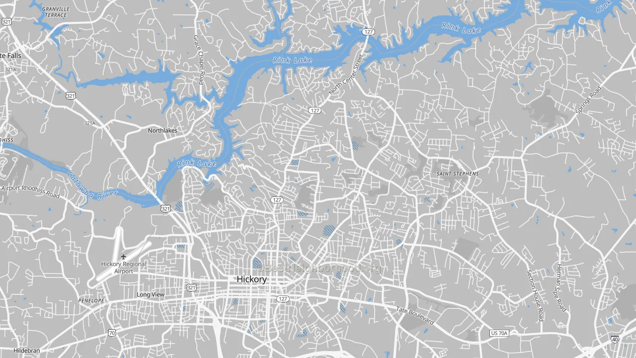 Transit Grade map of 28601, NC
