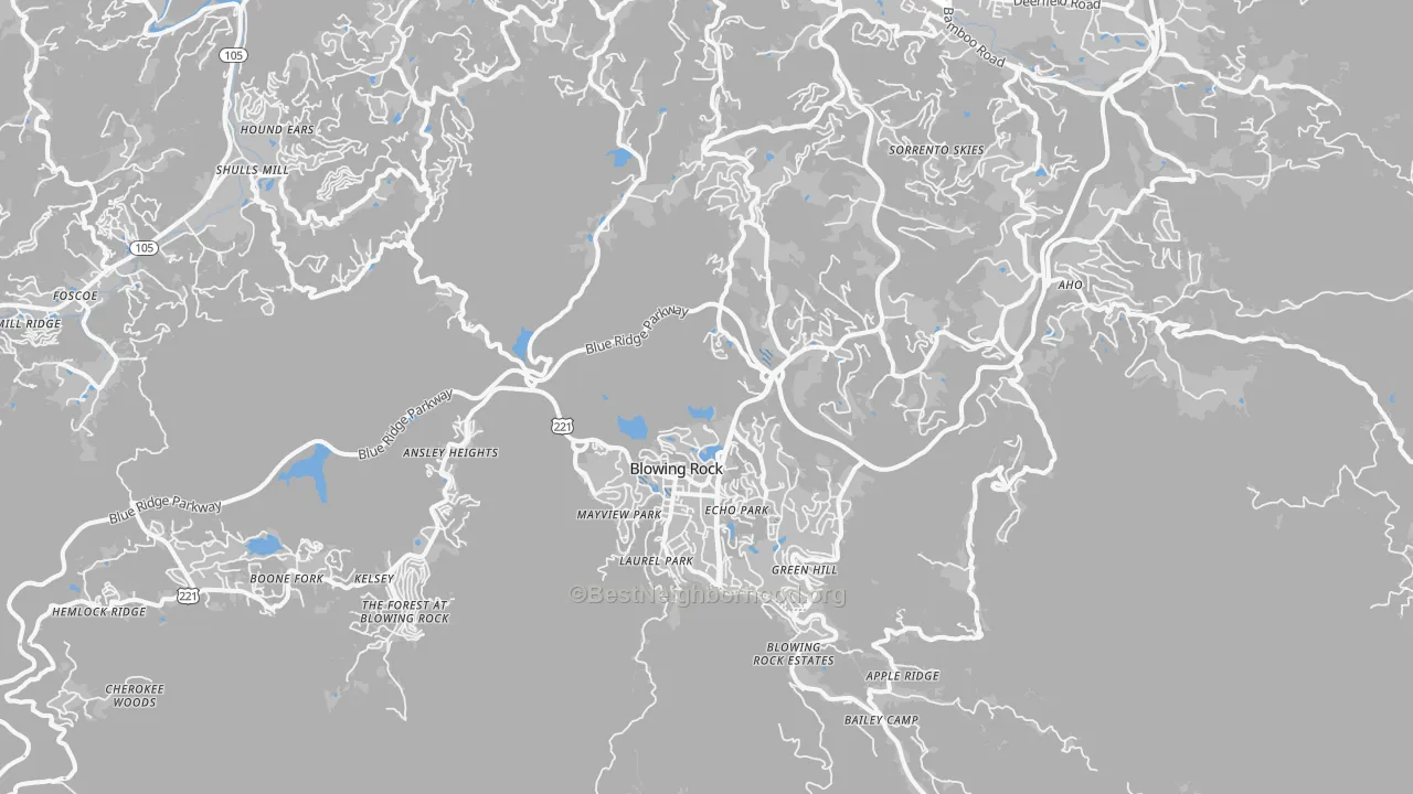 Transit Grade map of 28605, NC