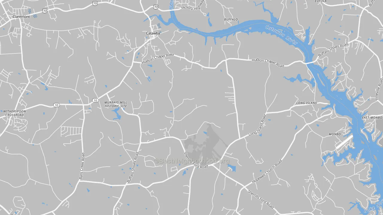 Transit Grade map of 28609, NC