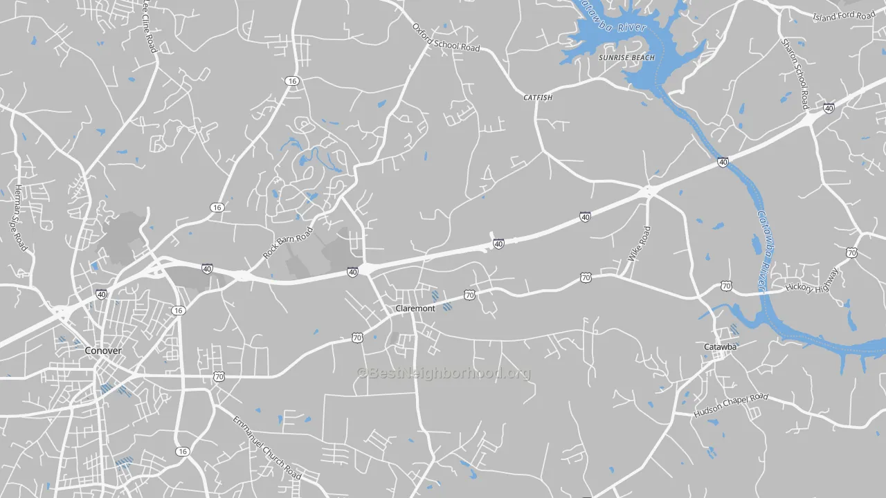 Transit Grade map of 28610, NC