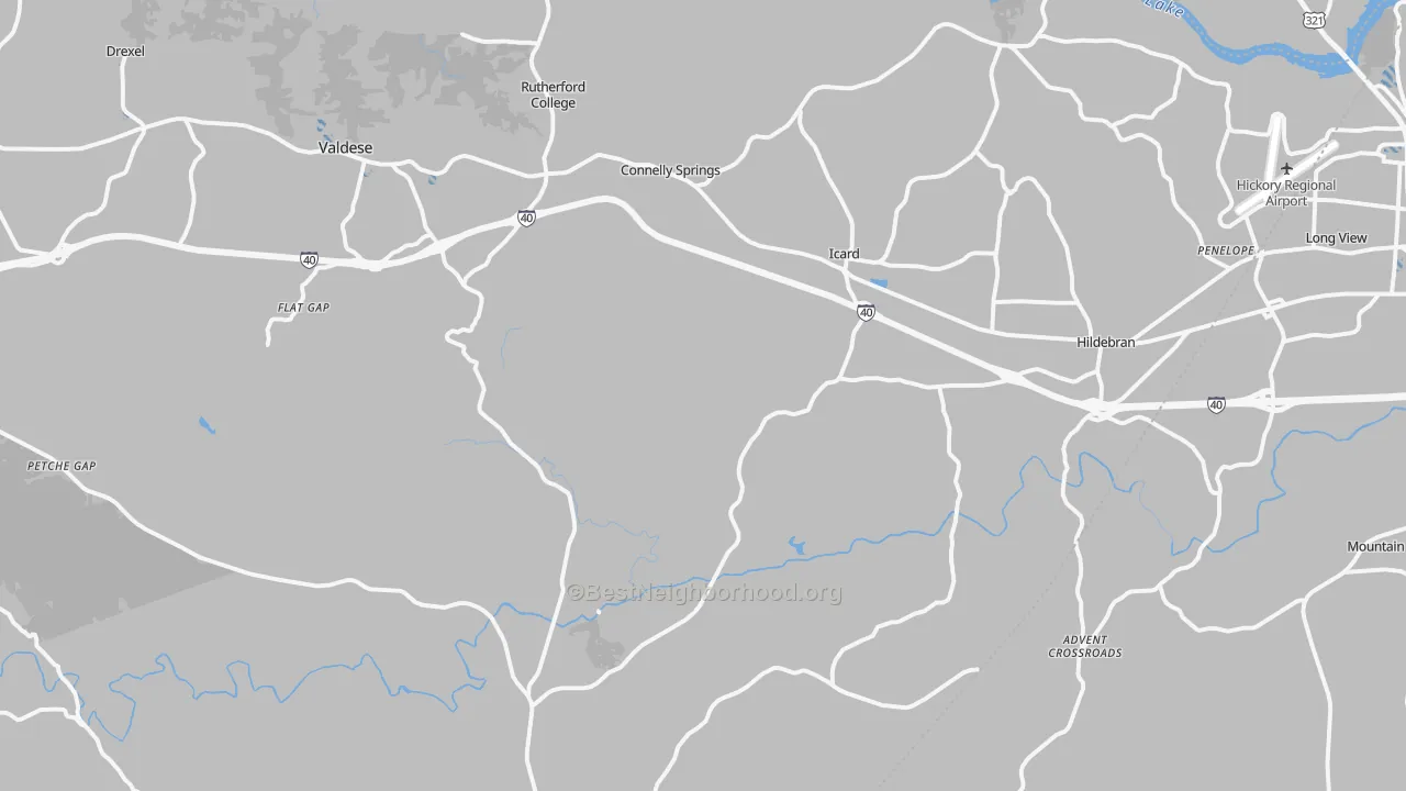 Transit Grade map of 28612, NC