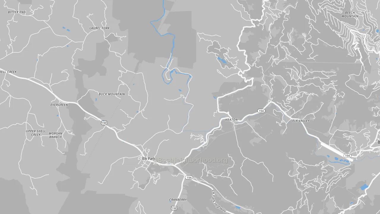 Transit Grade map of 28622, NC