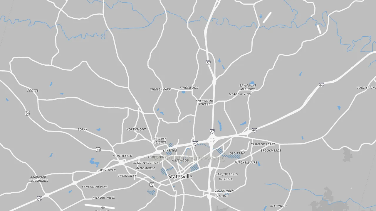 Transit Grade map of 28625, NC