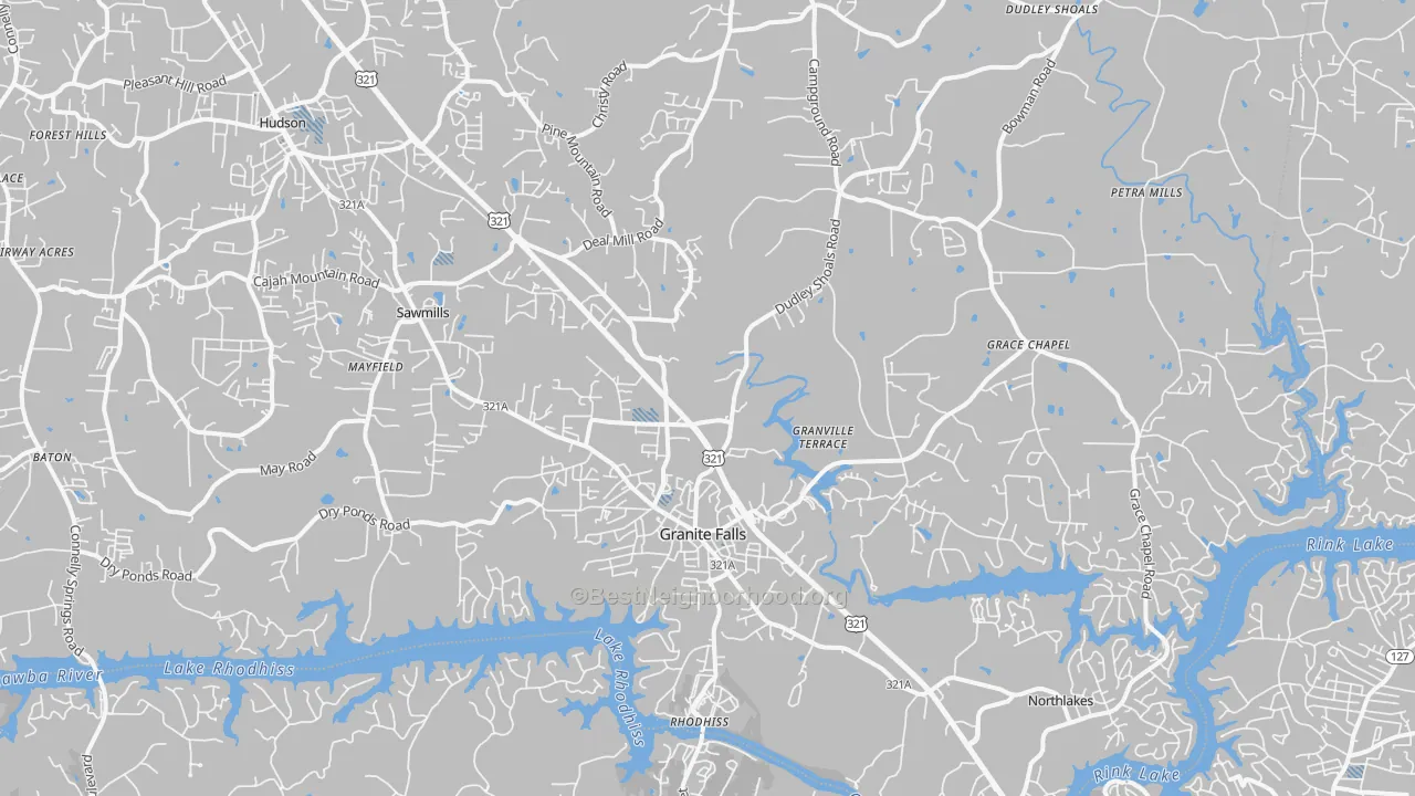 Transit Grade map of 28630, NC