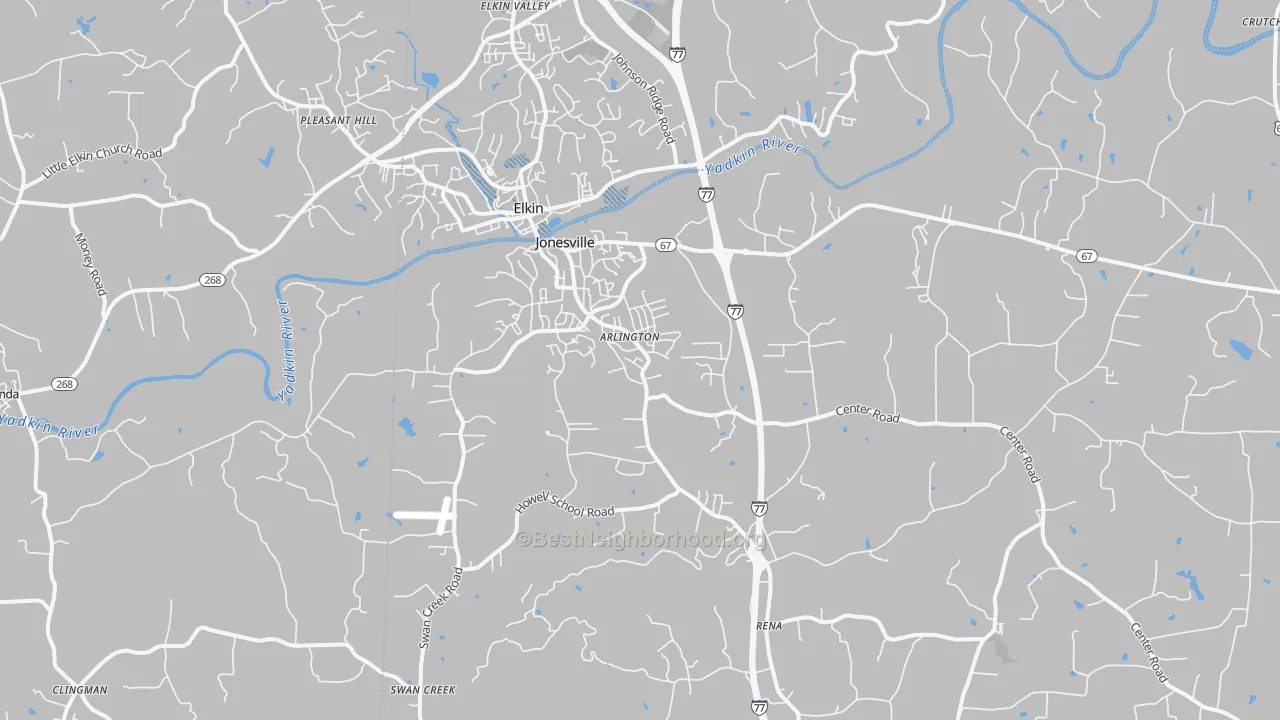 Transit Grade map of 28642, NC