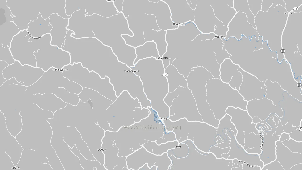 Transit Grade map of 28643, NC