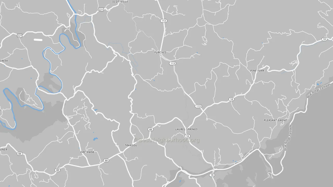 Transit Grade map of 28644, NC