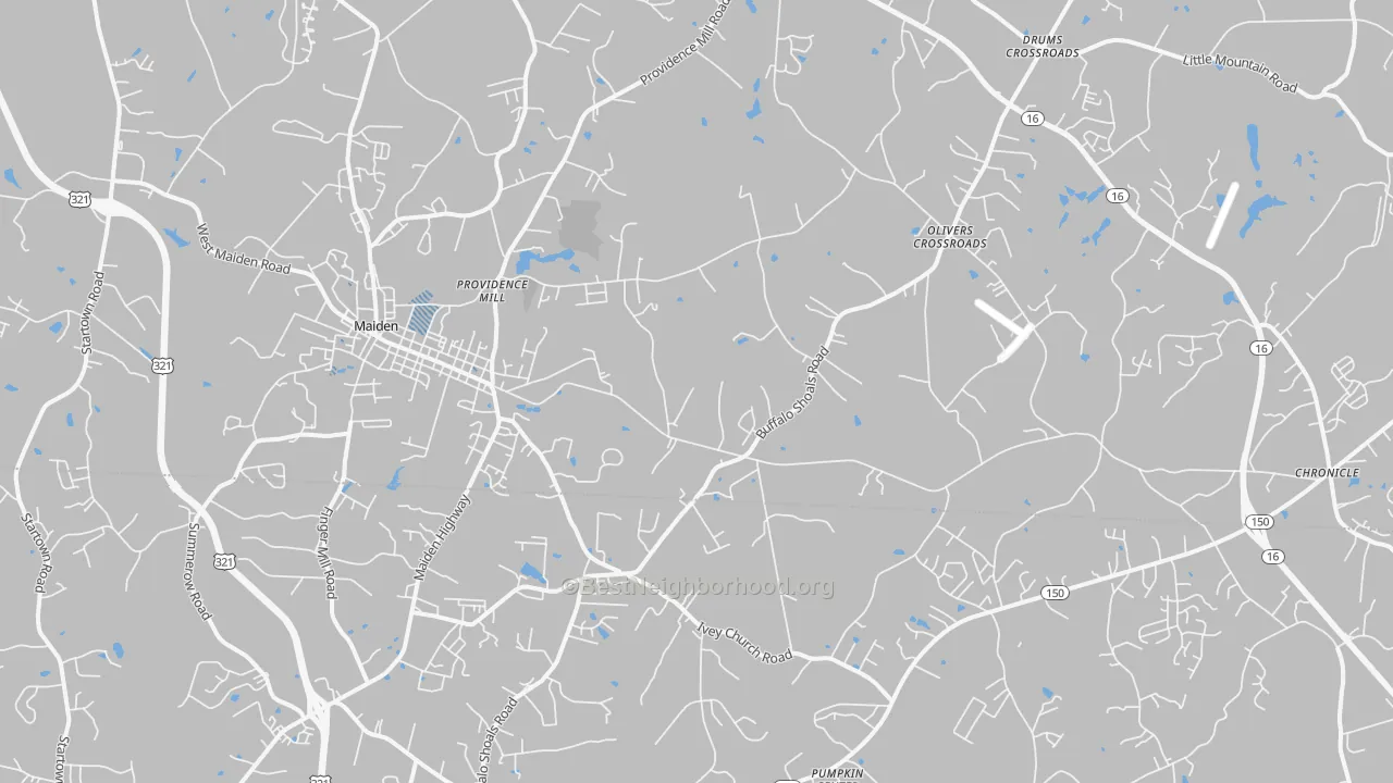 Transit Grade map of 28650, NC