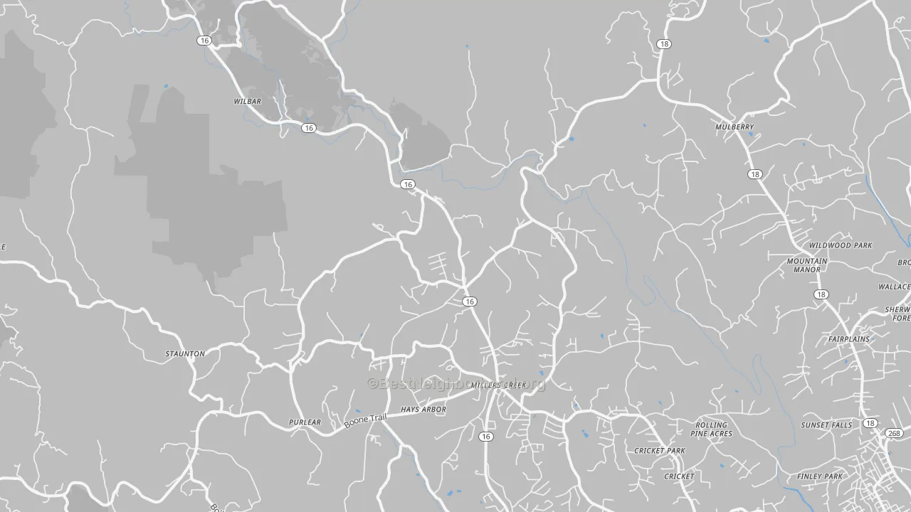 Transit Grade map of 28651, NC