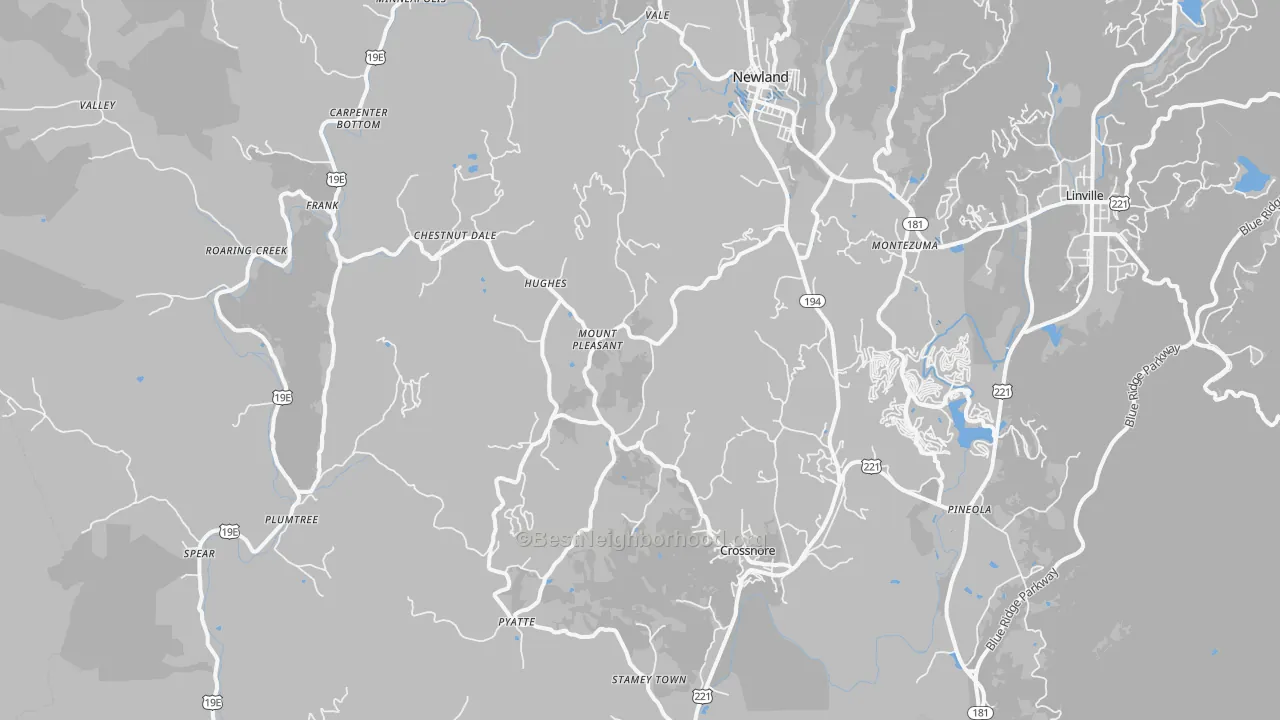 Transit Grade map of 28657, NC