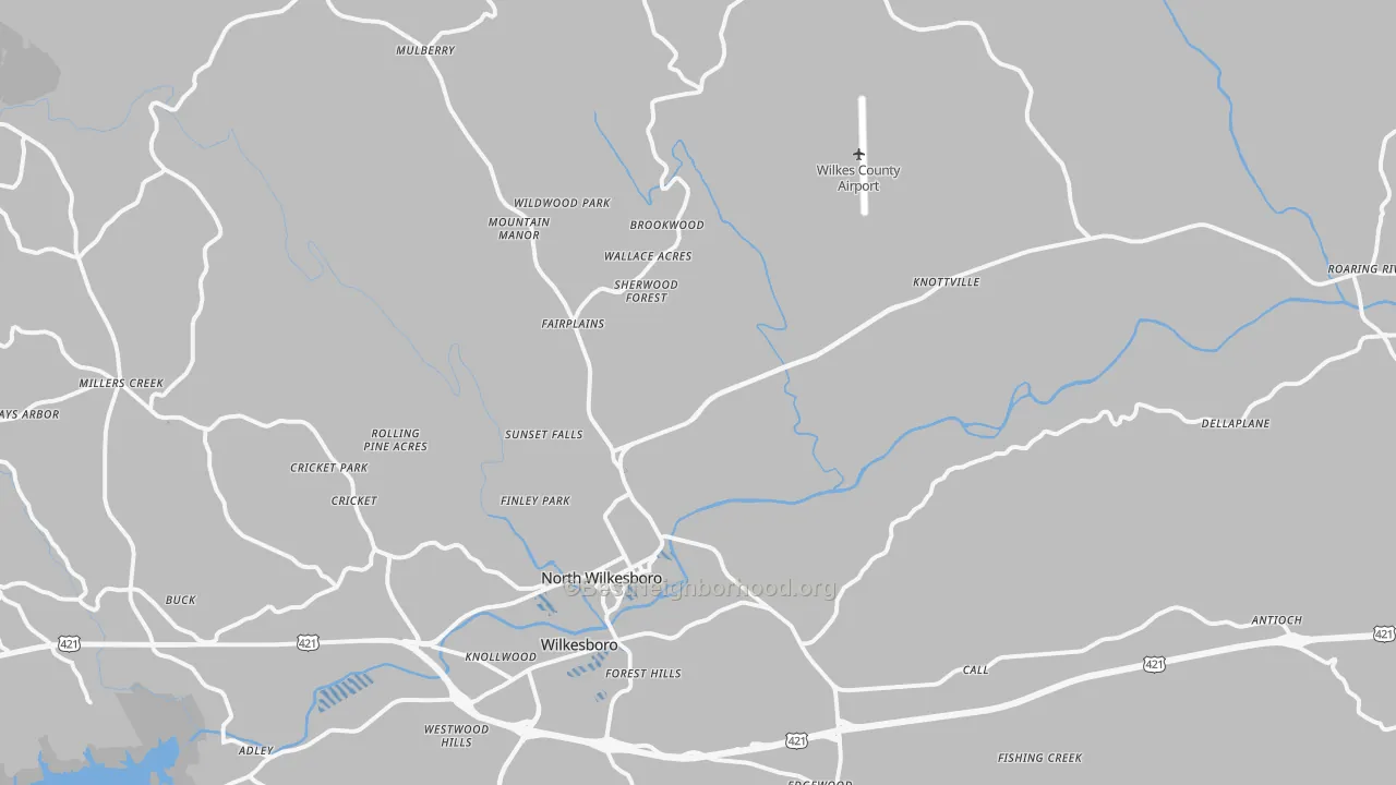 Transit Grade map of 28659, NC