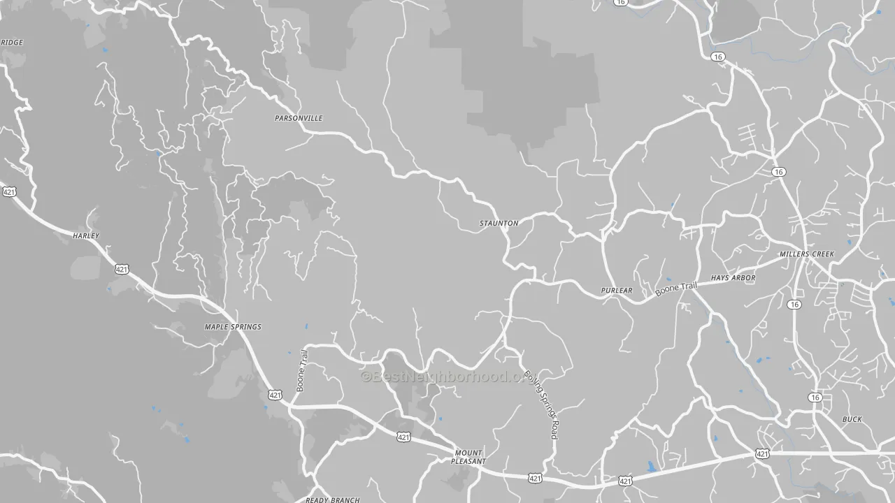 Transit Grade map of 28665, NC