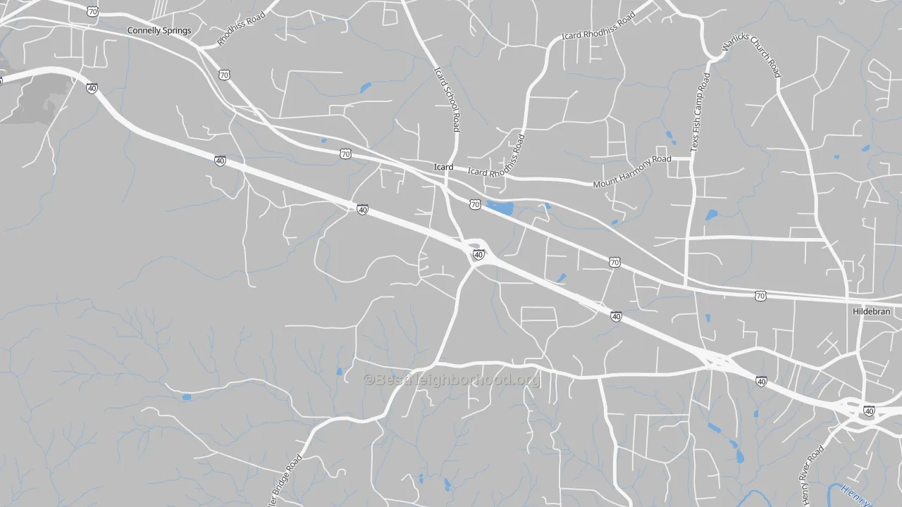 Transit Grade map of 28666, NC