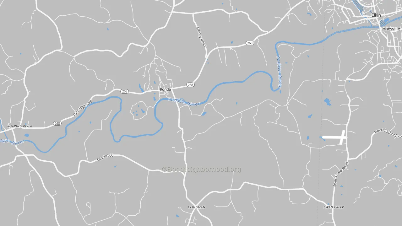 Transit Grade map of 28670, NC