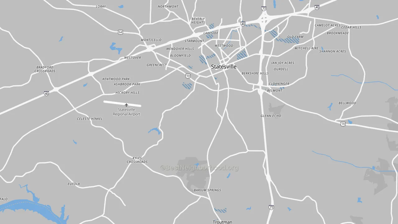 Transit Grade map of 28677, NC