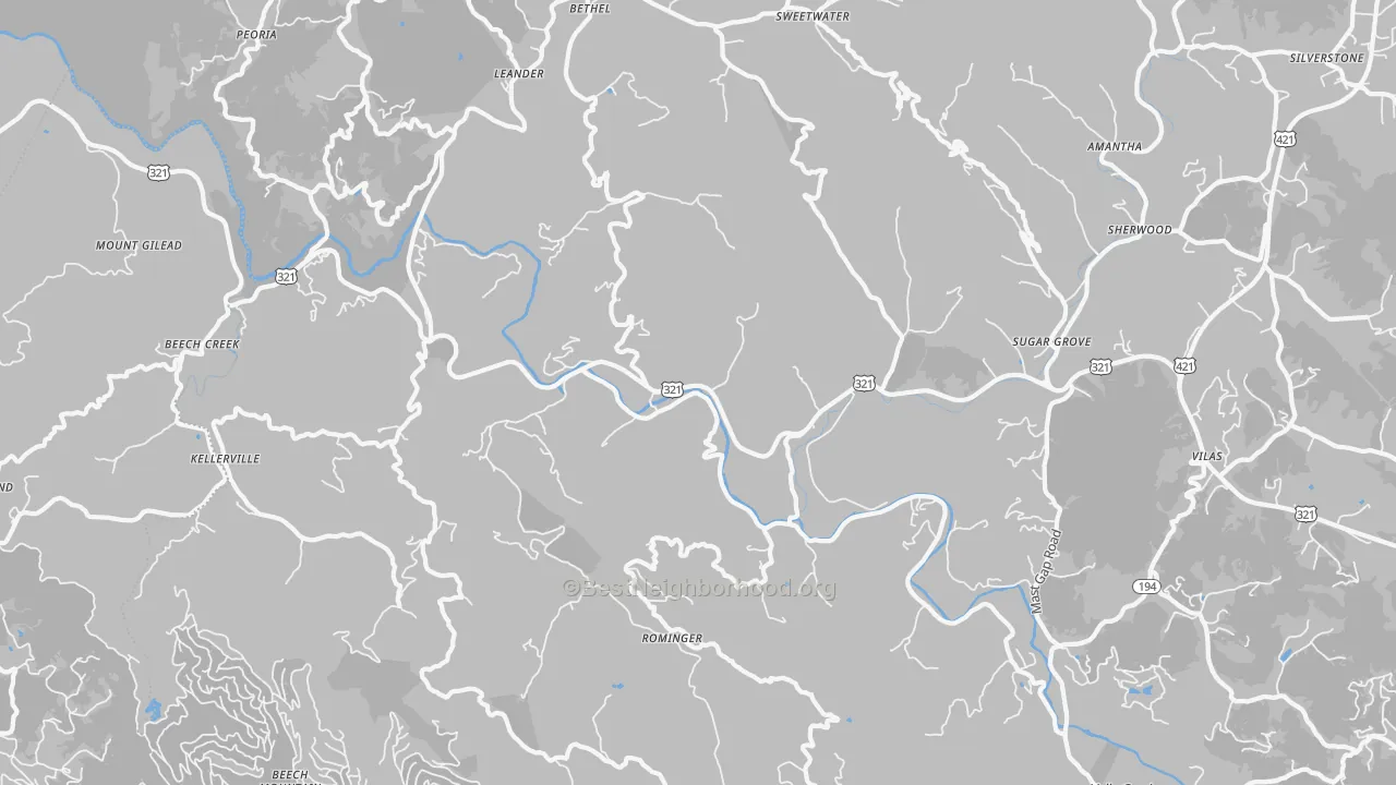 Transit Grade map of 28679, NC