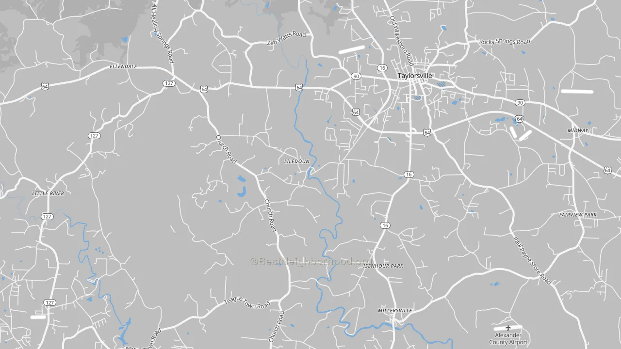 Transit Grade map of 28681, NC