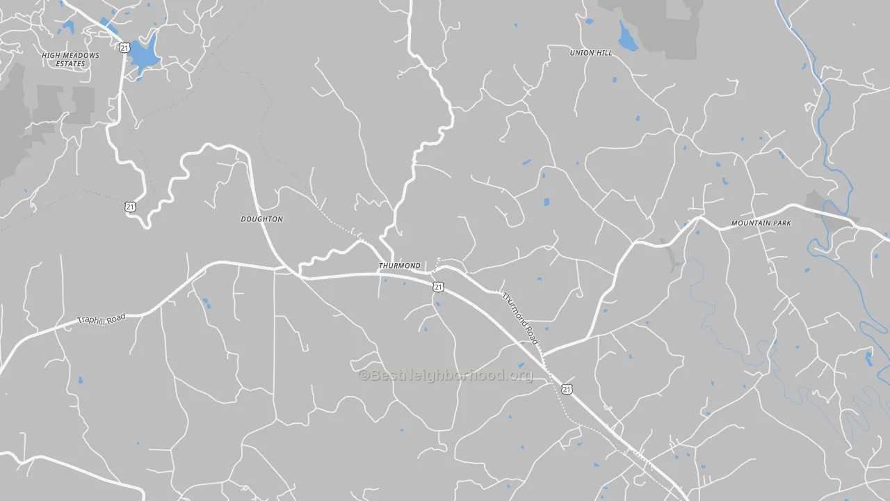 Transit Grade map of 28683, NC