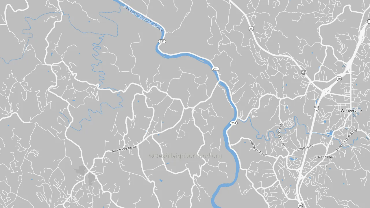 Transit Grade map of 28701, NC