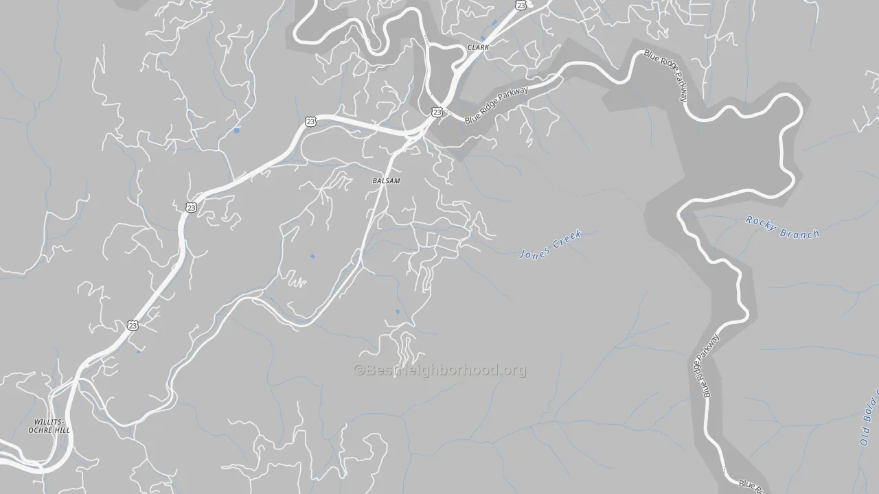 Transit Grade map of 28707, NC