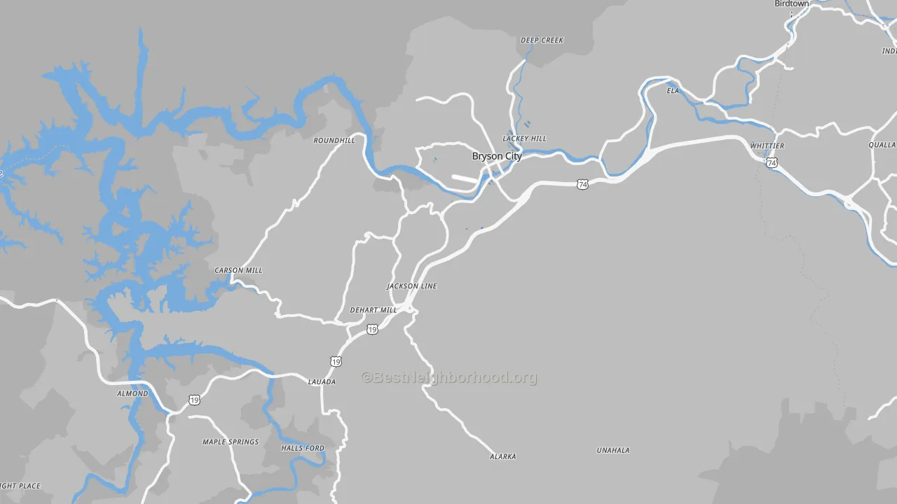 Transit Grade map of 28713, NC