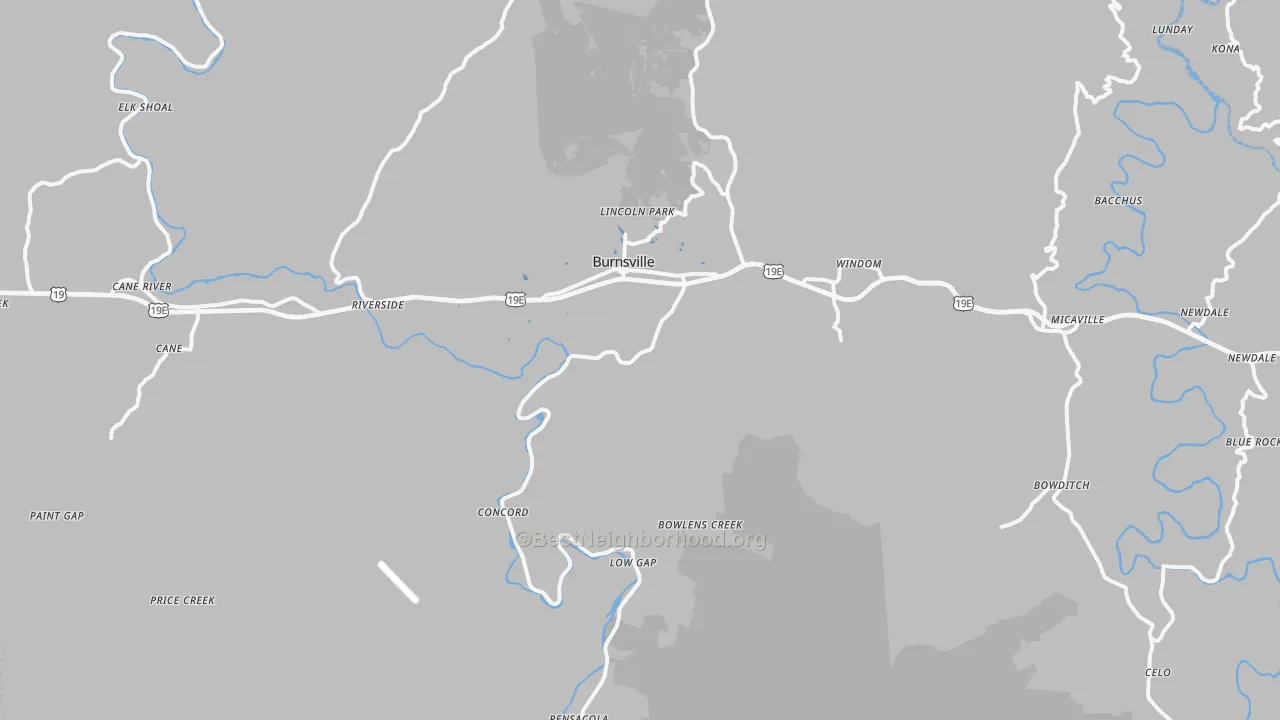 Transit Grade map of 28714, NC