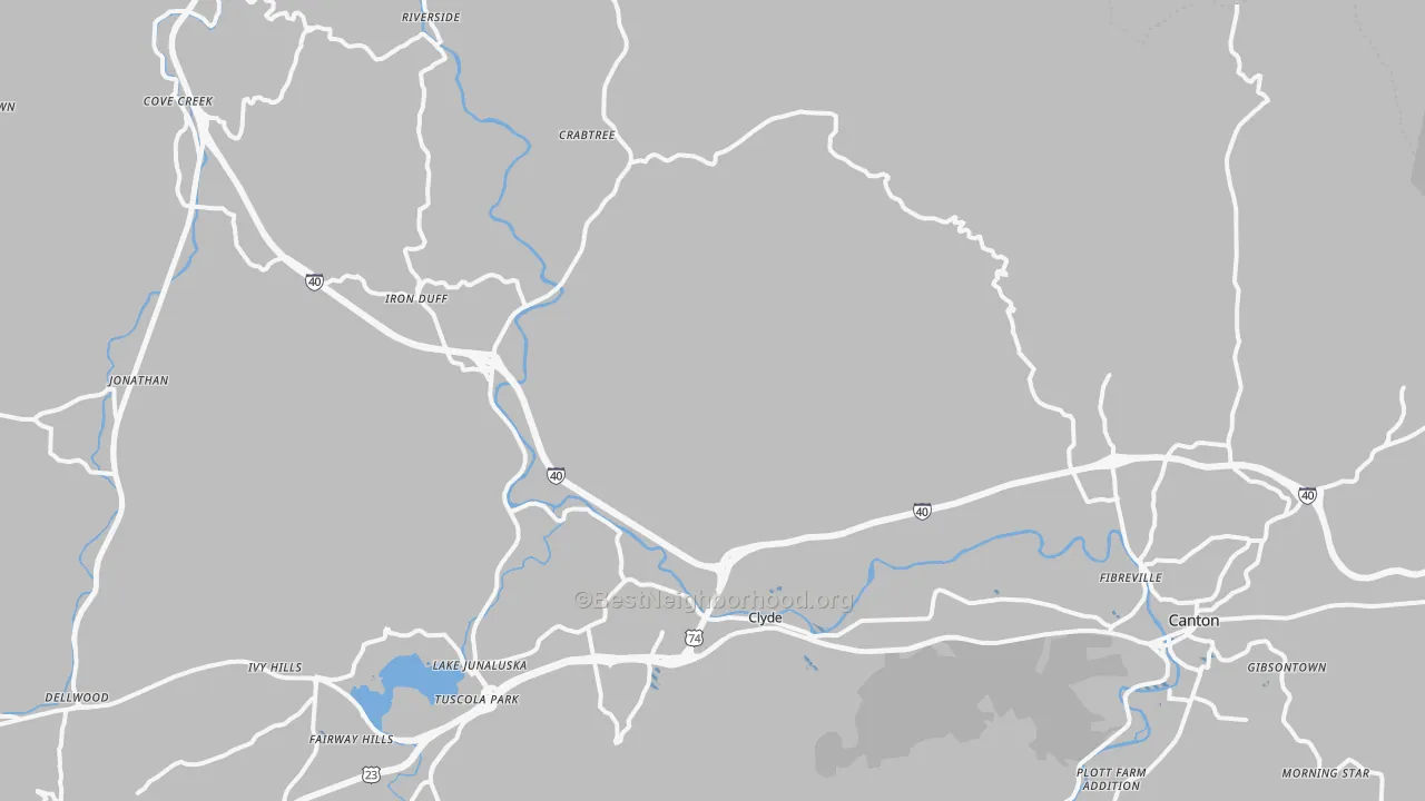 Transit Grade map of 28721, NC