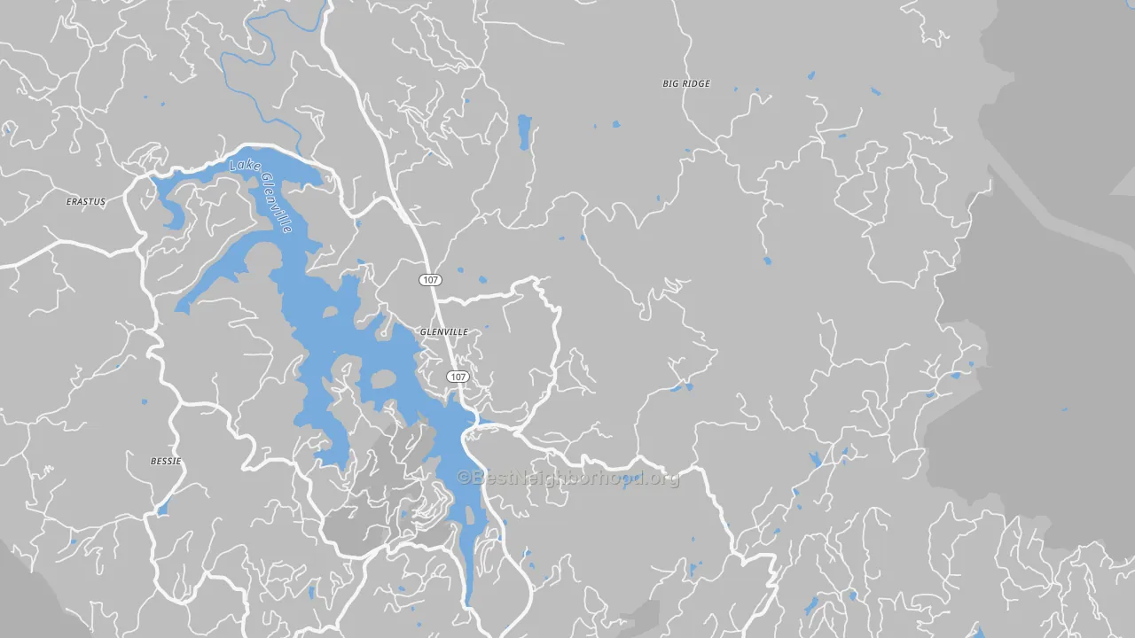 Transit Grade map of 28736, NC
