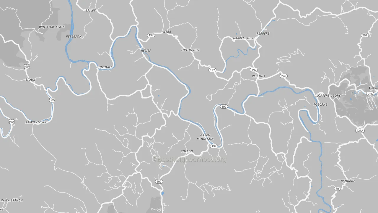 Transit Grade map of 28740, NC