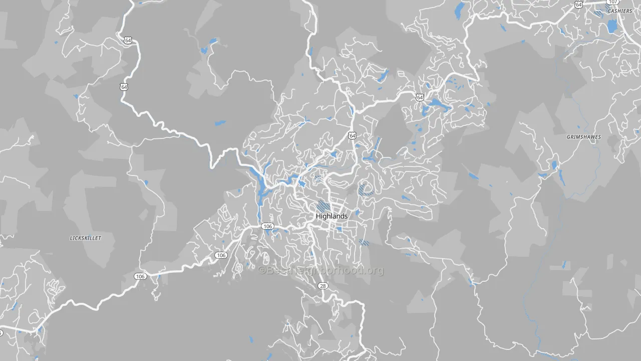 Transit Grade map of 28741, NC