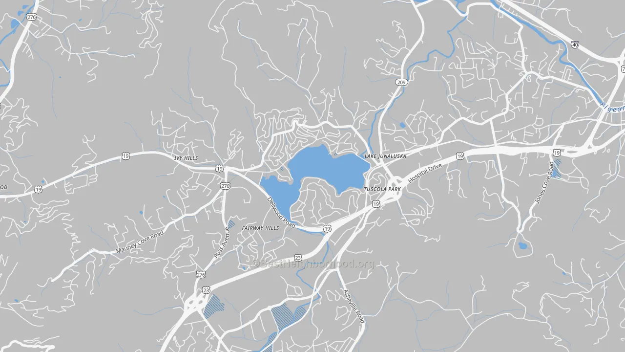 Transit Grade map of 28745, NC