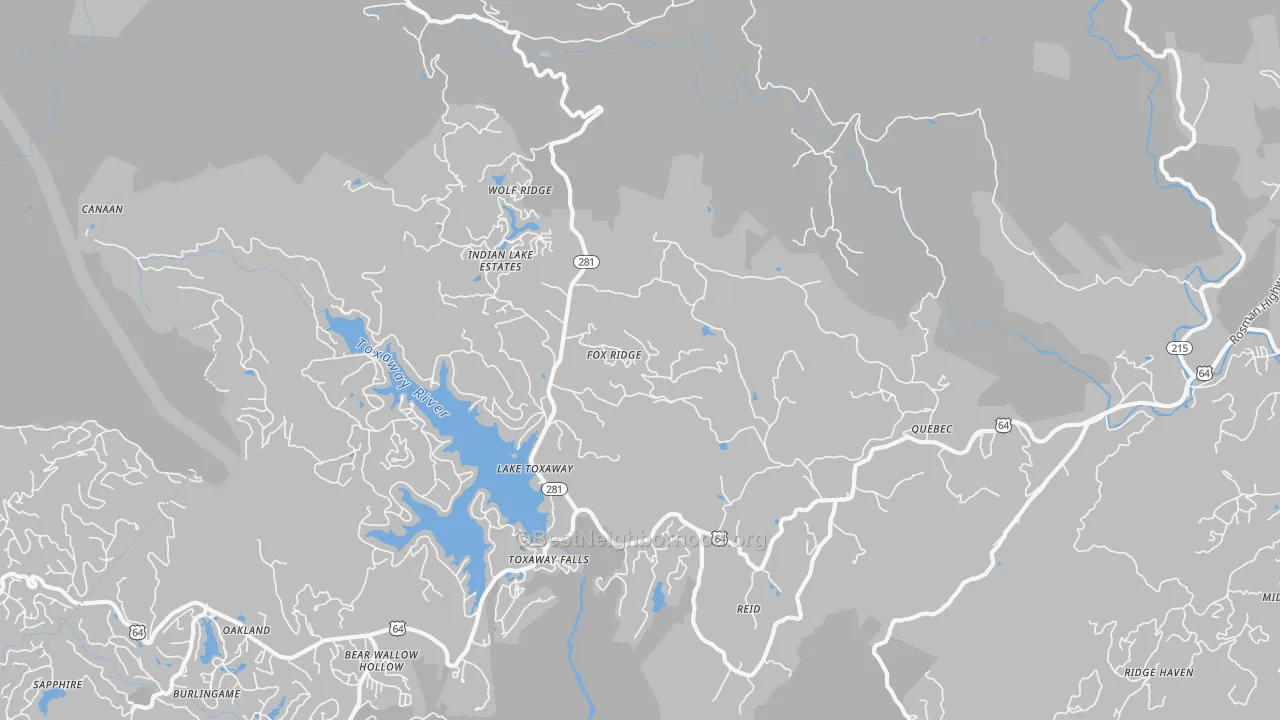 Transit Grade map of 28747, NC