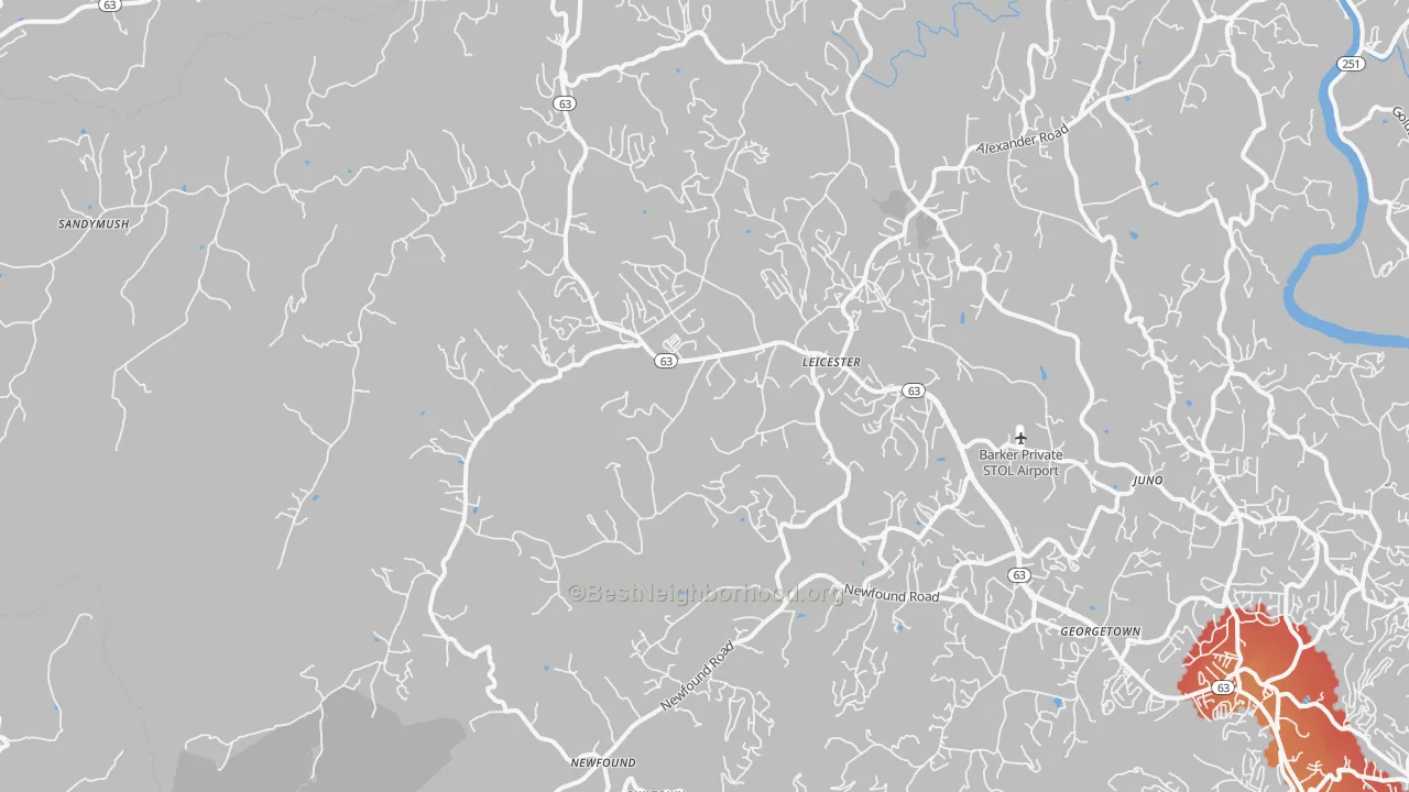 Transit Grade map of 28748, NC