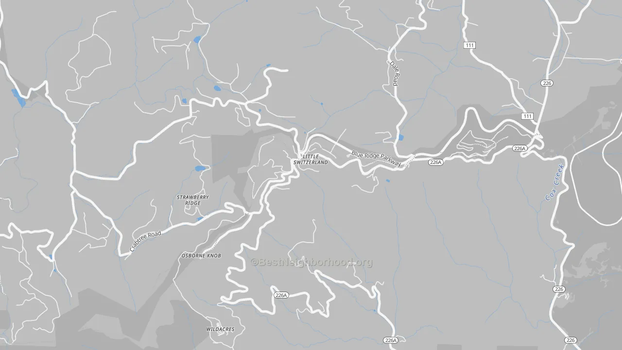 Transit Grade map of 28749, NC
