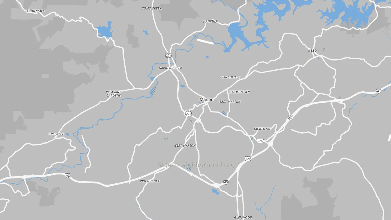 Transit Grade map of 28752, NC