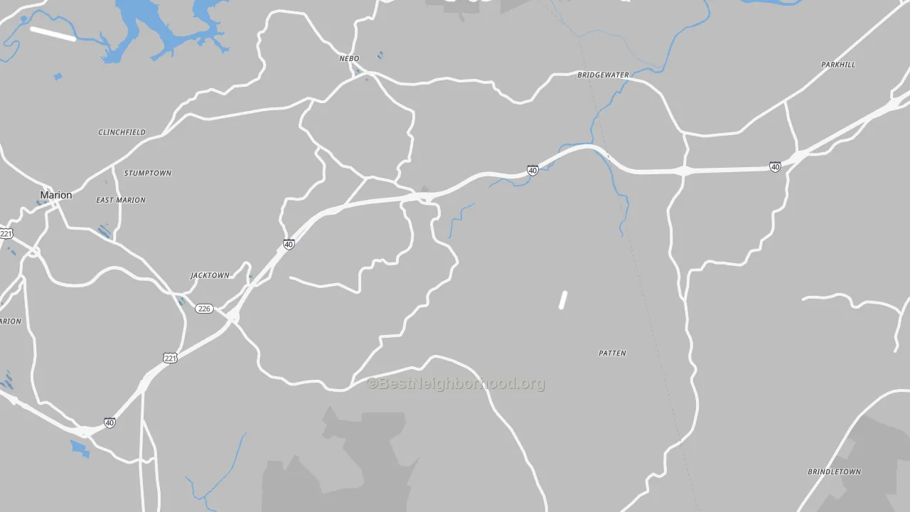 Transit Grade map of 28761, NC