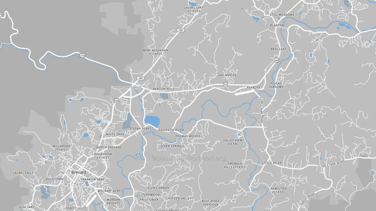 Transit Grade map of 28768, NC