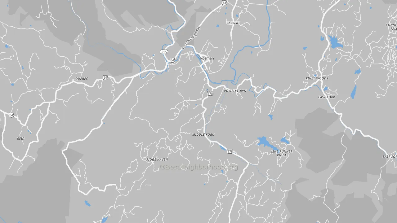 Transit Grade map of 28772, NC