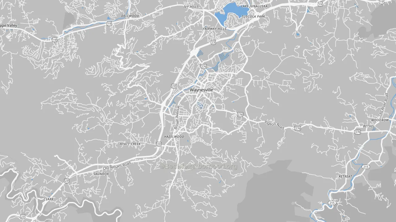 Transit Grade map of 28786, NC