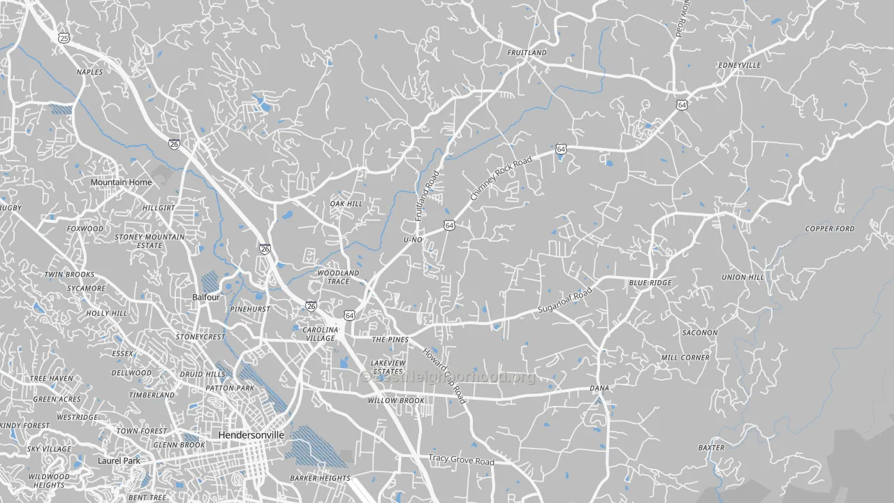 Transit Grade map of 28792, NC