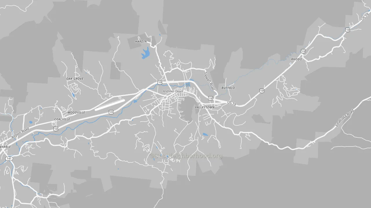 Transit Grade map of 28901, NC