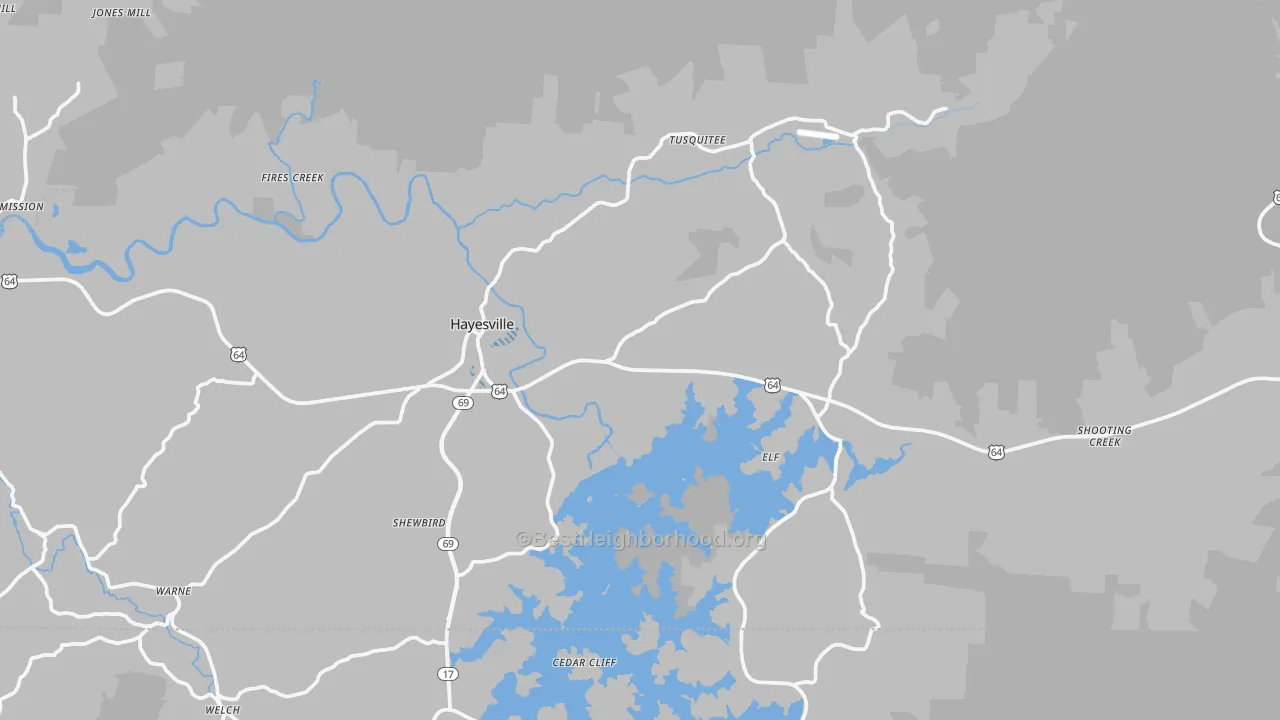 Transit Grade map of 28904, NC