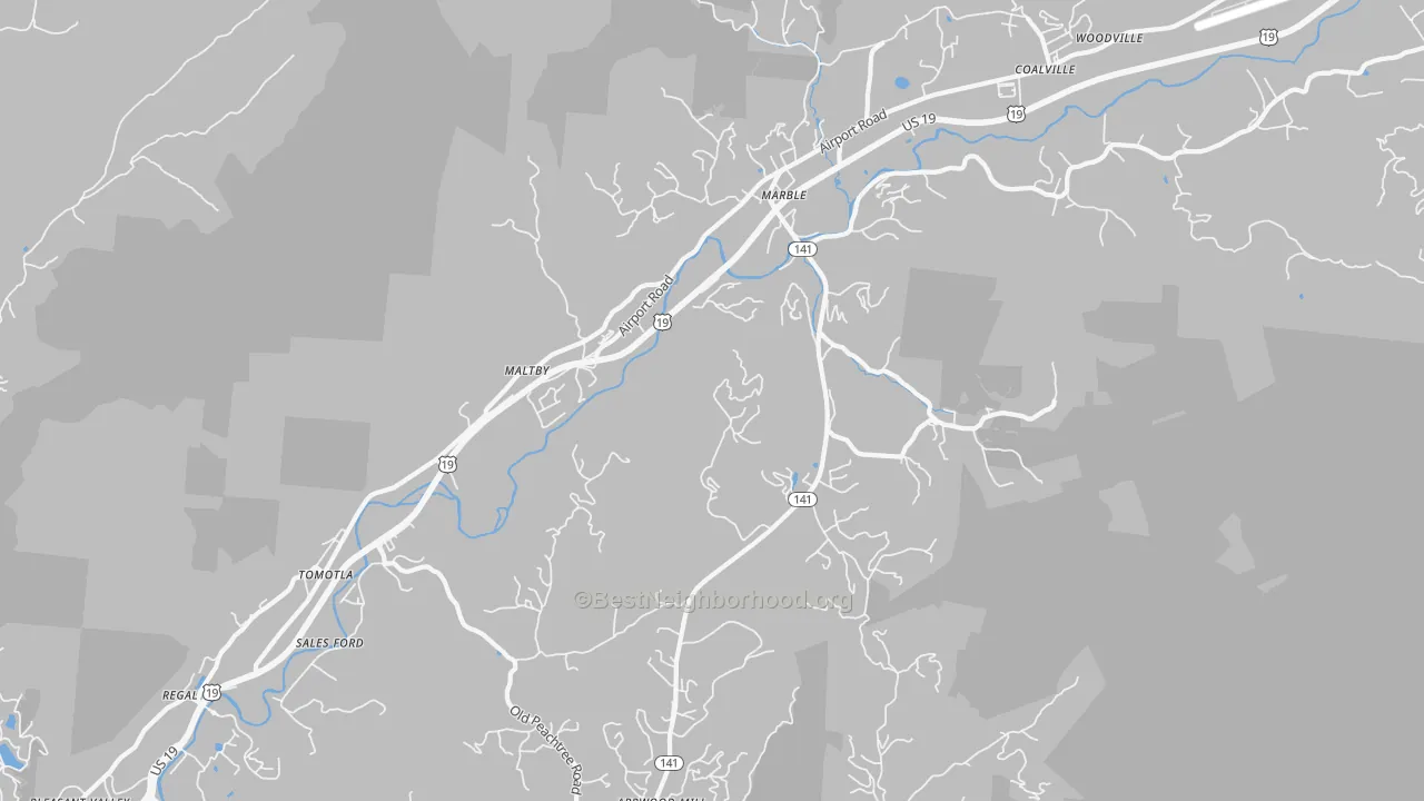 Transit Grade map of 28905, NC