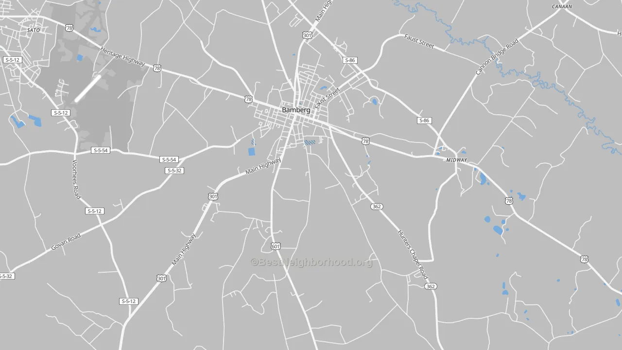 Transit Grade map of 29003, SC