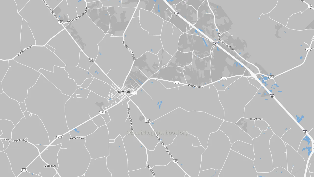 Transit Grade map of 29018, SC