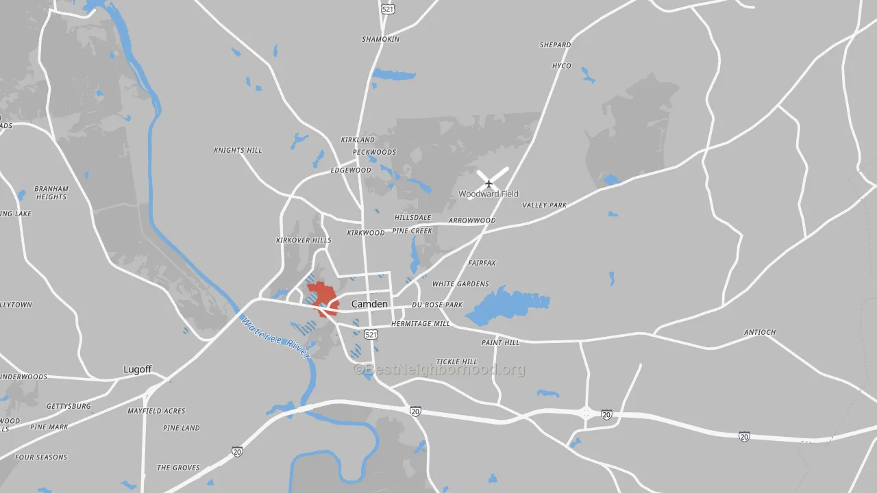 Transit Grade map of 29020, SC